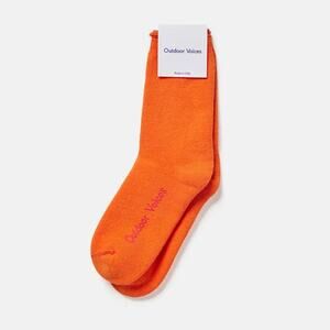 Outdoor Voices Comfort Sock Bundle of 2 Orange high socks men's size 6-8.5